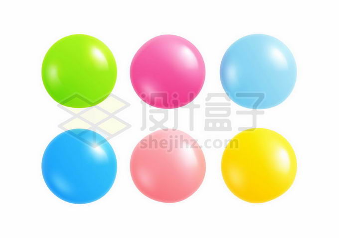 绿色红色蓝色粉色黄色小球圆球6370290矢量图片免抠素材 线条形状-第1张