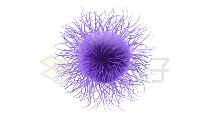 3D立体风格紫色细菌微生物2937521矢量图片免抠素材 生物自然-第1张