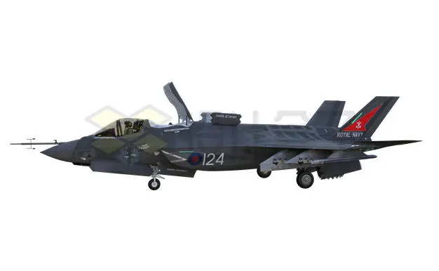 垂直起降战斗机F35隐形战斗机侧视图6732031png免抠图片素材 军事科幻-第1张