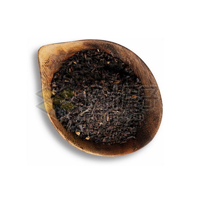 木头碗中的黑色乌龙茶干茶叶6926409免抠图片素材 生活素材-第1张