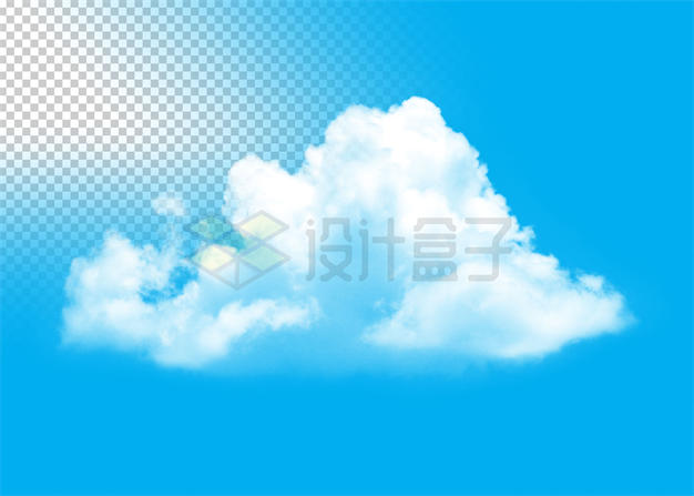 天空中的一朵云朵白云装饰效果7653029PSD免抠图片素材 漂浮元素-第1张