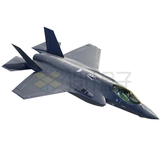 深灰色F35隐身战斗机顶视图4945044png免抠图片素材 军事科幻-第1张