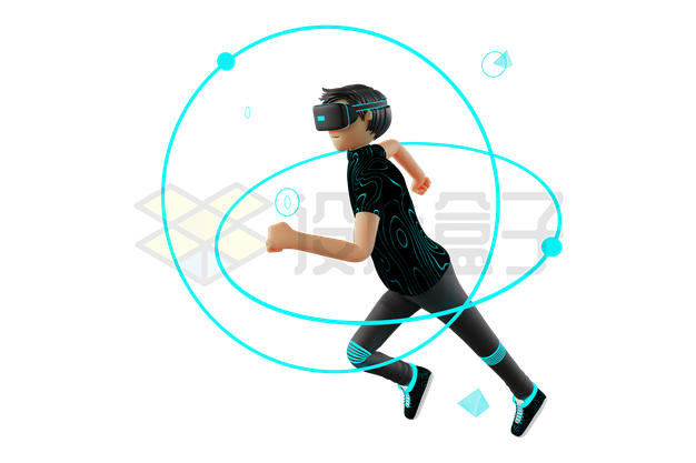 戴着VR眼镜玩游戏的年轻人3D模型6538463PSD免抠图片素材 休闲娱乐-第1张