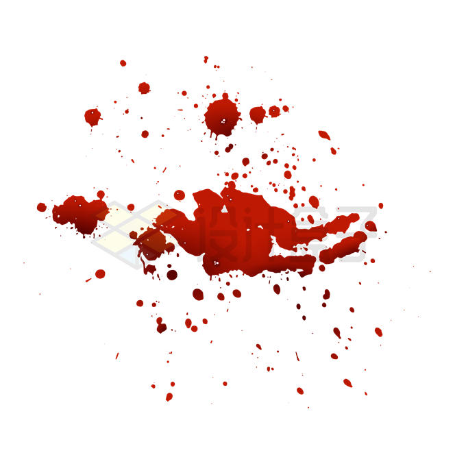 鲜红的血迹血液效果3389844矢量图片免抠素材 效果元素-第1张