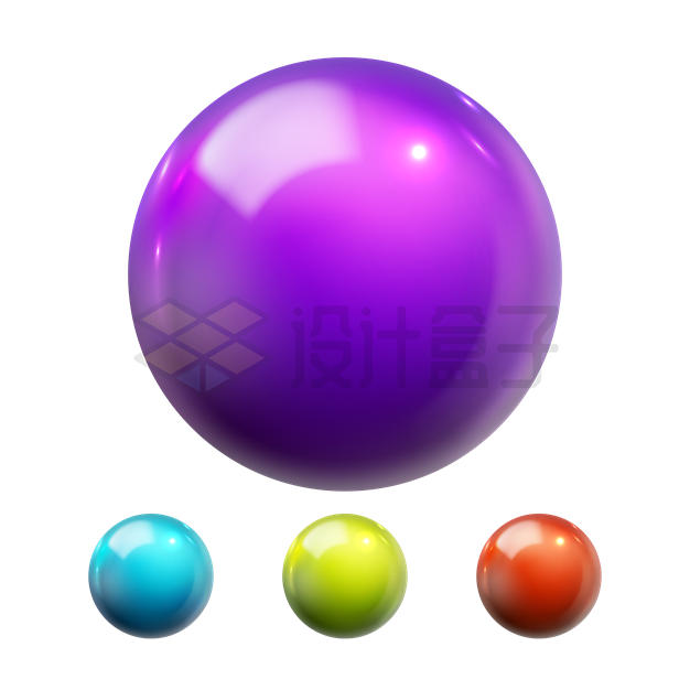 紫色蓝色绿色红色圆球小球6680411矢量图片免抠素材 线条形状-第1张