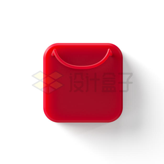 红色购物袋网购APP图标8084702PSD免抠图片素材 电商元素-第1张