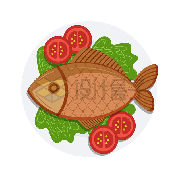 新年美食鱼卡通图片图片