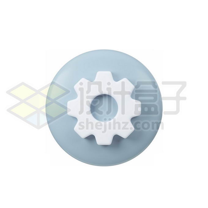 3D齿轮设置按钮图标APP网页图标2595981免抠图片素材 图标-第1张