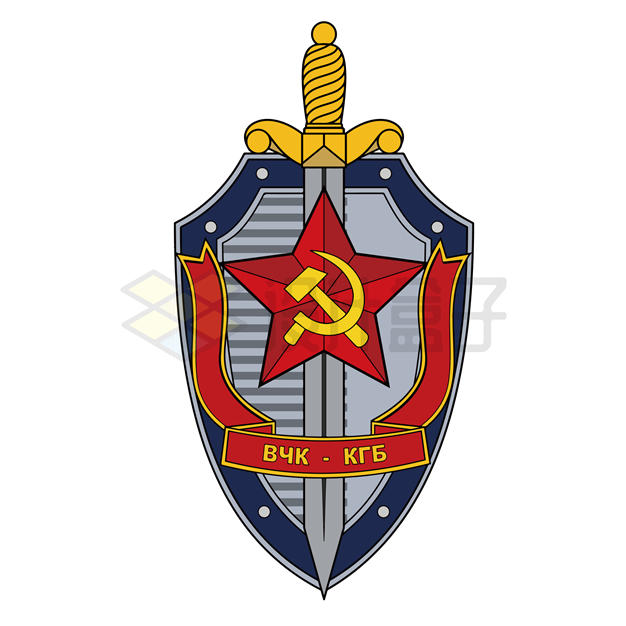 克格勃徽章苏联国家安全委员会间谍情报结构AI矢量图+PNG图片素材 标志LOGO-第1张