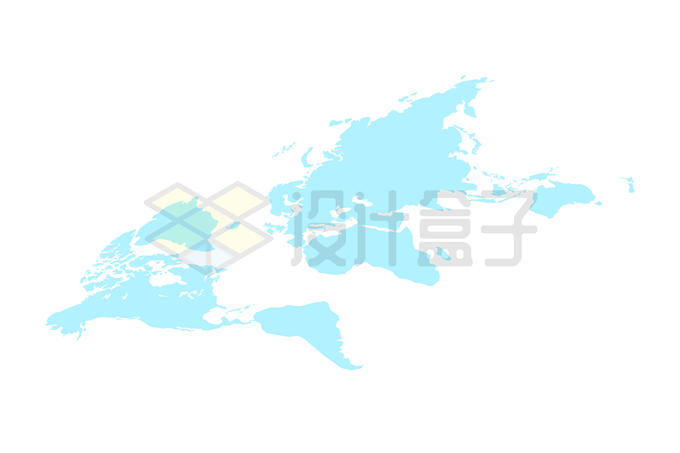 淡蓝色世界地图图案1014128矢量图片免抠素材 科学地理-第1张