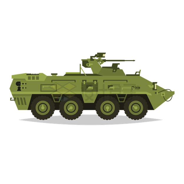 一辆绿色的装甲车人员输送车6018919矢量图片免抠素材下载 军事科幻-第1张