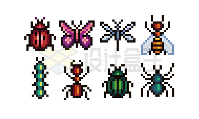 像素风格虫子昆虫游戏元素2491175矢量图片免抠素材 生物自然-第1张