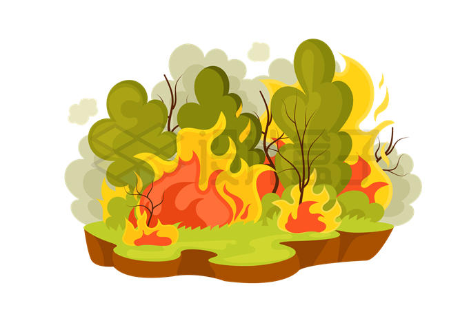 卡通森林火灾自然灾害9668095矢量图片免抠素材 生物自然-第1张