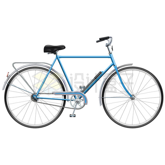 一辆蓝色的自行车侧面图8363399矢量图片免抠素材 交通运输-第1张
