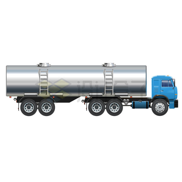 蓝色的油罐车运水车1084799矢量图片免抠素材 交通运输-第1张