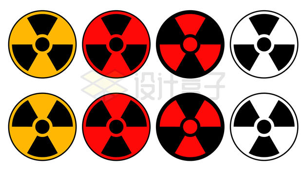 8款核污染危险标志6947343矢量图片免抠素材 标志LOGO-第1张