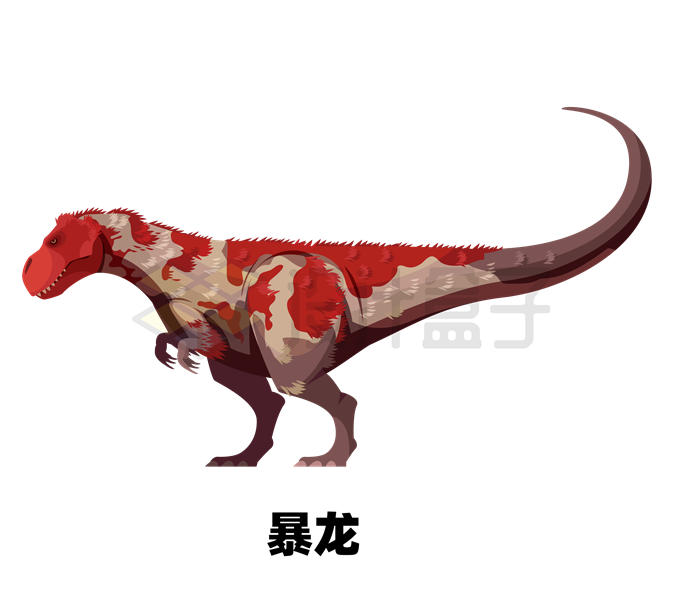 一款暴龙食肉恐龙插画4201428矢量图片免抠素材 生物自然-第1张