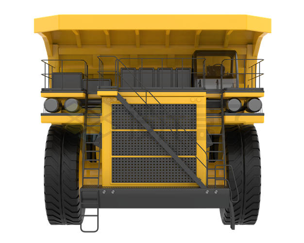 重型翻斗矿车自卸卡车正面3D渲染模型1032774PSD免抠图片素材 工业农业-第1张