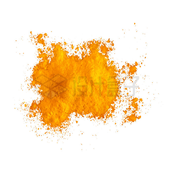 橙色的姜粉颜料粉末8420011矢量图片免抠素材 效果元素-第1张