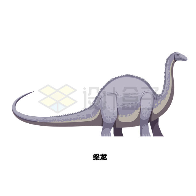 梁龙卡通恐龙5934399矢量图片免抠素材 生物自然-第1张