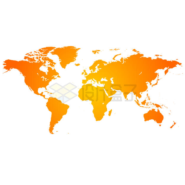 橙色风格的世界地图图案1337947矢量图片免抠素材 科学地理-第1张