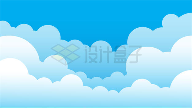 层层叠叠的蓝天白云图案背景图5796214矢量图片免抠素材 生物自然-第1张