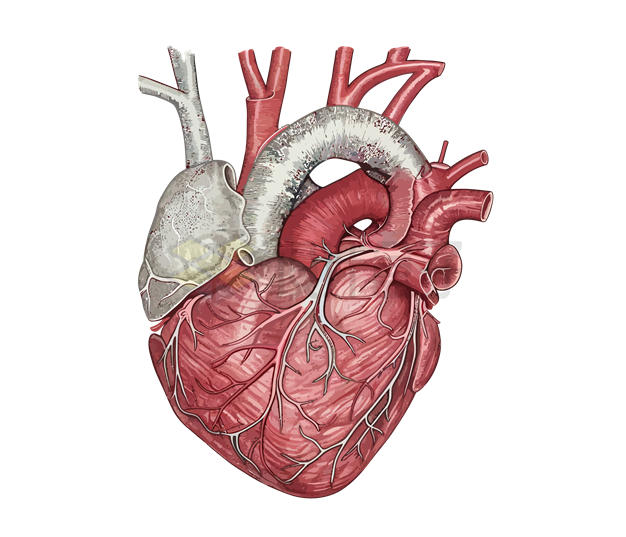 一个人体心脏结构示意图9769059矢量图片免抠素材 健康医疗-第1张