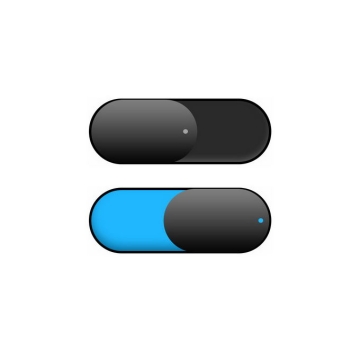 唯美风格的黑色蓝色切换按钮开关按钮7245997免抠图片素材免费下载