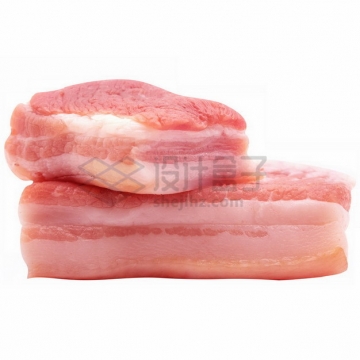 两块漂亮的五花肉猪肉生肉589373png免抠图片素材
