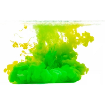 绿色的水中的彩色涂料效果5391386png图片免抠素材