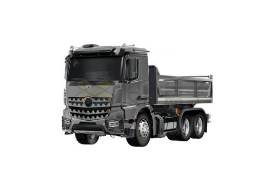 一辆黑色的渣土车重型卡车3449802矢量图片免抠素材下载