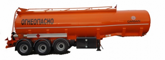 橘红色槽罐车油罐车危险品运输卡车特种运输车挂车967315png图片素材