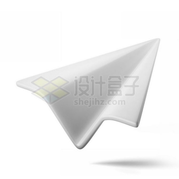 3D立体白色折纸飞机模型3425628图片免抠素材