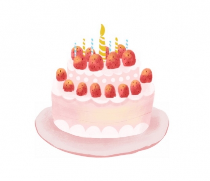 卡通草莓生日蛋糕753404图片素材