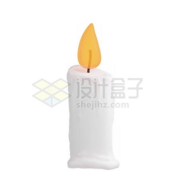 燃烧火焰的白色蜡烛3D模型2074053PSD免抠图片素材
