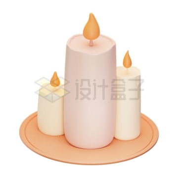 燃烧的火焰蜡烛3D模型4887143PSD免抠图片素材