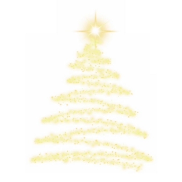 金黄色发光光芒光点组成的抽象圣诞树效果9605741图片素材