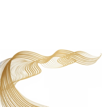 金色线性线条波浪线组成的抽象装饰图案2023150图片素材