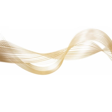 金色线条波浪线组成的抽象曲线装饰图案6518367图片素材