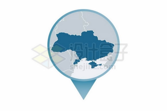 定位标志上的乌克兰地图东欧国家位置1699984矢量图片免抠素材