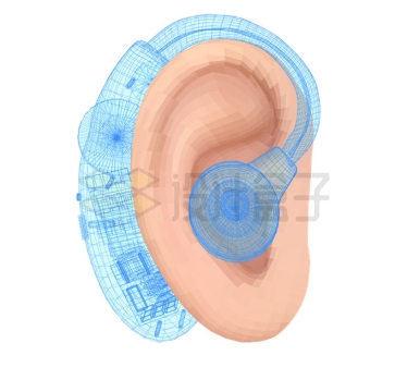 人工耳蜗助听器使用示意图2724821矢量图片免抠素材