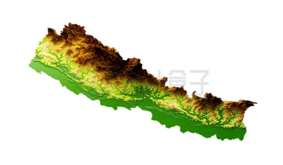 3D立体尼泊尔地形图地图9035912PSD免抠图片素材
