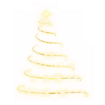 金色发光线条和光点组成的抽象圣诞树效果4622616图片素材