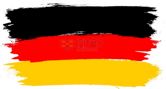 涂鸦彩色德国国旗图案png图片素材