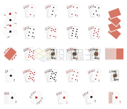 各种扑克牌花色组合6114702矢量图片免抠素材