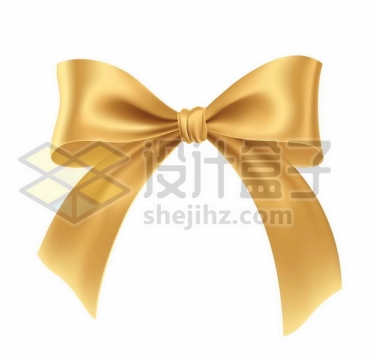 金色的蝴蝶结装饰7330907png图片免抠素材