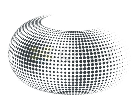 黑色圆点组成的轴向圆环圆球图案2270873矢量图片免抠素材
