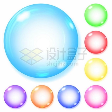 各种绚丽的彩色气泡肥皂泡9944212矢量图片免抠素材