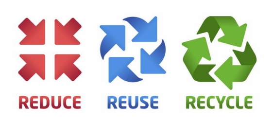 3款可回收垃圾可重复使用不可回收垃圾标志4959553矢量图片免抠素材