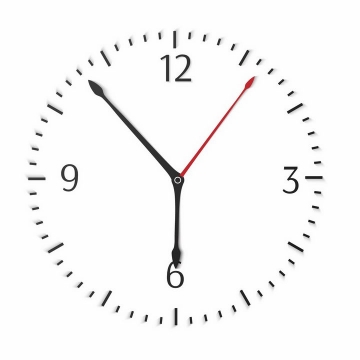 简约风格钟表刻度和时针分针秒针png图片免抠矢量素材